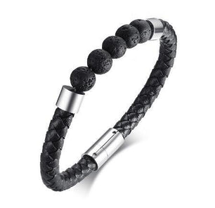 Men's Stainless Steel Rope Chain Round Pattern Trendy Bracelet