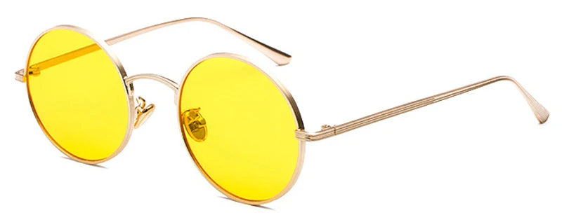 Women's Alloy Frame Polycarbonate Lens Round Shape Sunglasses