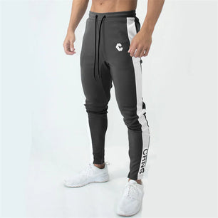 Men's Cotton Drawstring Closure Running Sportswear Trousers