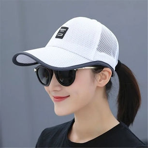 Women's Acrylic Adjustable Strap Patchwork Sun Protection Cap