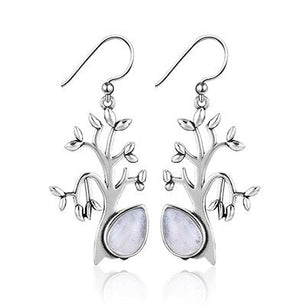 Women's 100% 925 Sterling Silver Moonstone Wedding Party Earrings