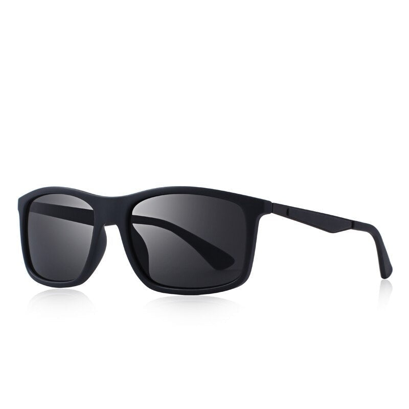 Men's Plastic Frame Rectangle Polarized UV Protection Sunglasses