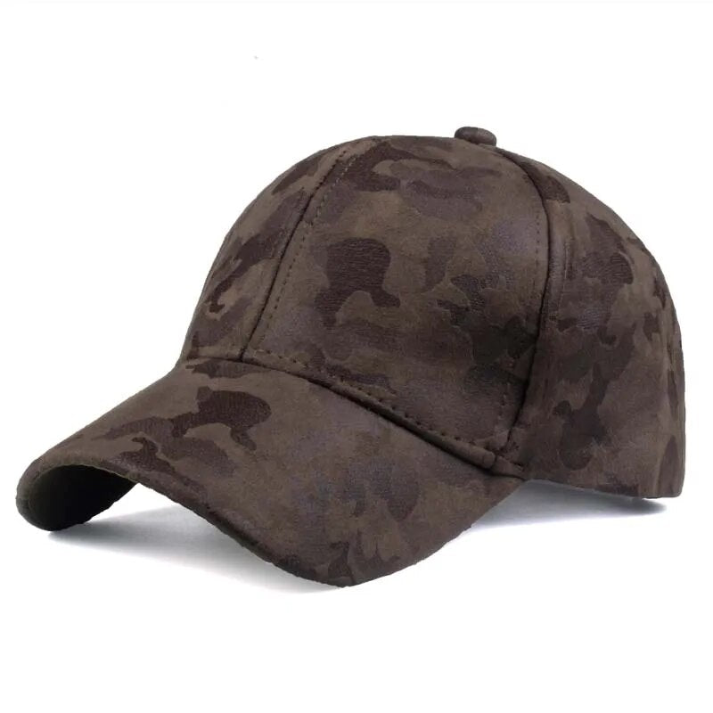 Women's Cotton Adjustable Strap Sun Protection Camouflage Cap