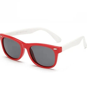 Kid's Acetate Frame Polycarbonate Lens Square Shaped Sunglasses