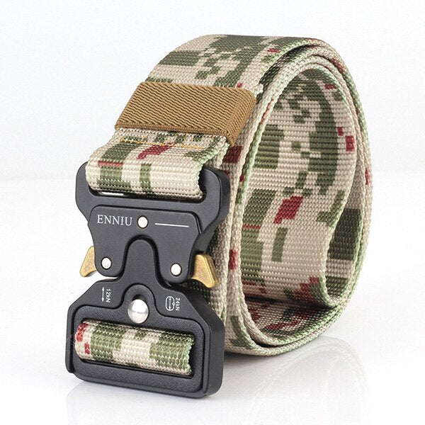 Men's Canvas Multifunctional Buckle Closure Camouflage Belts