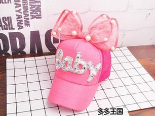 Women's Cotton Pearl Pattern Casual Wear Hip-Hop Snapback Caps