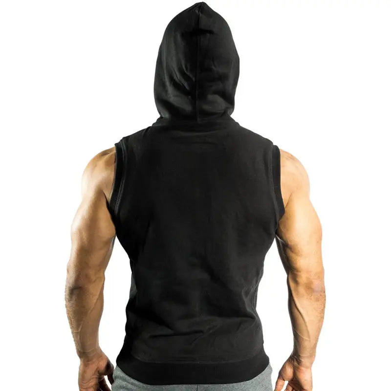 Men's Spandex Sleeveless Pullover Closure Sportswear T-Shirt