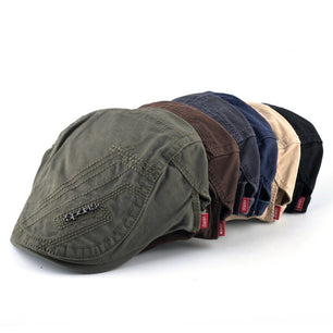 Men's Cotton Adjustable Strap Casual Wear Solid Pattern Cap