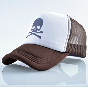 Men's Polyester Adjustable Strap Casual Skeleton Baseball Cap