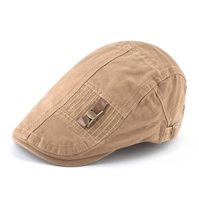 Men's Cotton Adjustable Strap Casual Wear Solid Pattern Cap