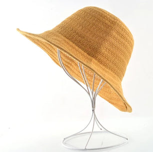 Women's Polyester Solid Pattern Sun Protection Glamorous Hat