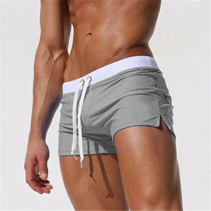 Men's Spandex Quick-Dry Swimwear Solid Pattern Beach Shorts