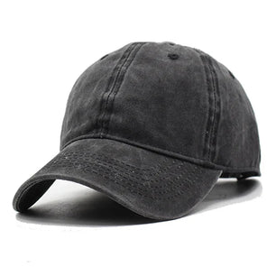 Men's Cotton Adjustable Strap Solid Pattern Snapback Baseball Cap