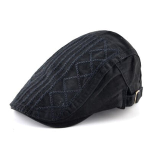 Men's Cotton Adjustable Strap Casual Wear Solid Pattern Cap