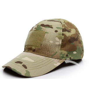 Men's Cotton Adjustable Strap Camouflage Pattern Military Caps