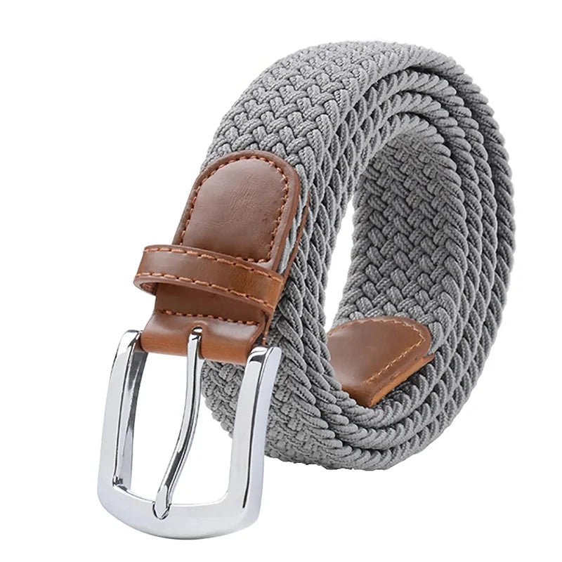 Men's Canvas Pin Buckle Closure Plain Pattern Military Belts