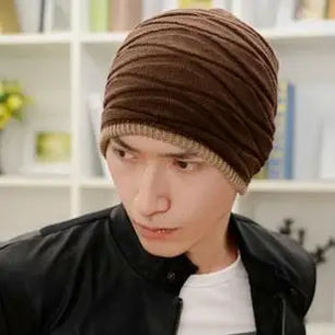 Men's Faux Fur Solid Pattern Casual Wear Winter Bonnet Cap