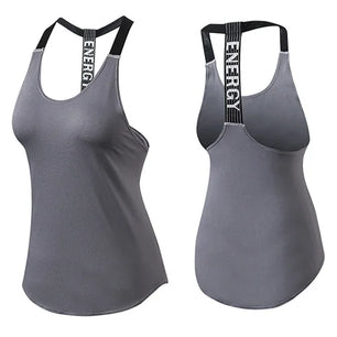 Women's Polyester O-Neck Sleeveless Breathable Fitness Workout Top