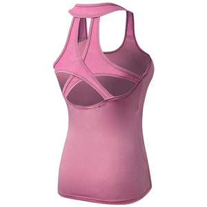 Women's Polyester O-Neck Sleeveless Fitness Yoga Workout Top