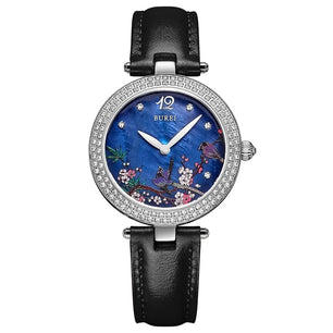 Women's Stainless Steel Round Shaped Waterproof Quartz Watch