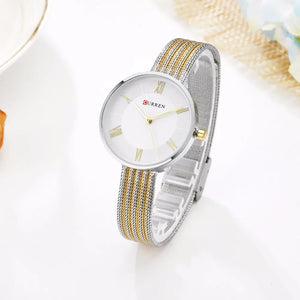 Women's Stainless Steel Round Shaped Waterproof Luxury Watch