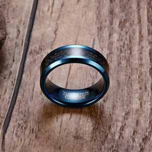 Men's Metal Tungsten Geometric Pattern Trendy Wedding Ring