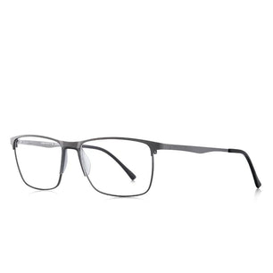 Men's Alloy Frame Full-Rim Square Shaped Ultra-Light Glasses