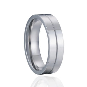 Men's Titanium Steel Cubic Zirconia Prong Setting Geometric Ring