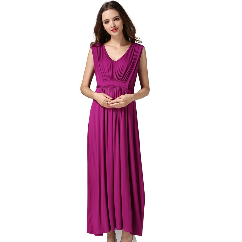 Women's V-Neck Spandex Sleeveless Breastfeeding Maternity Dress