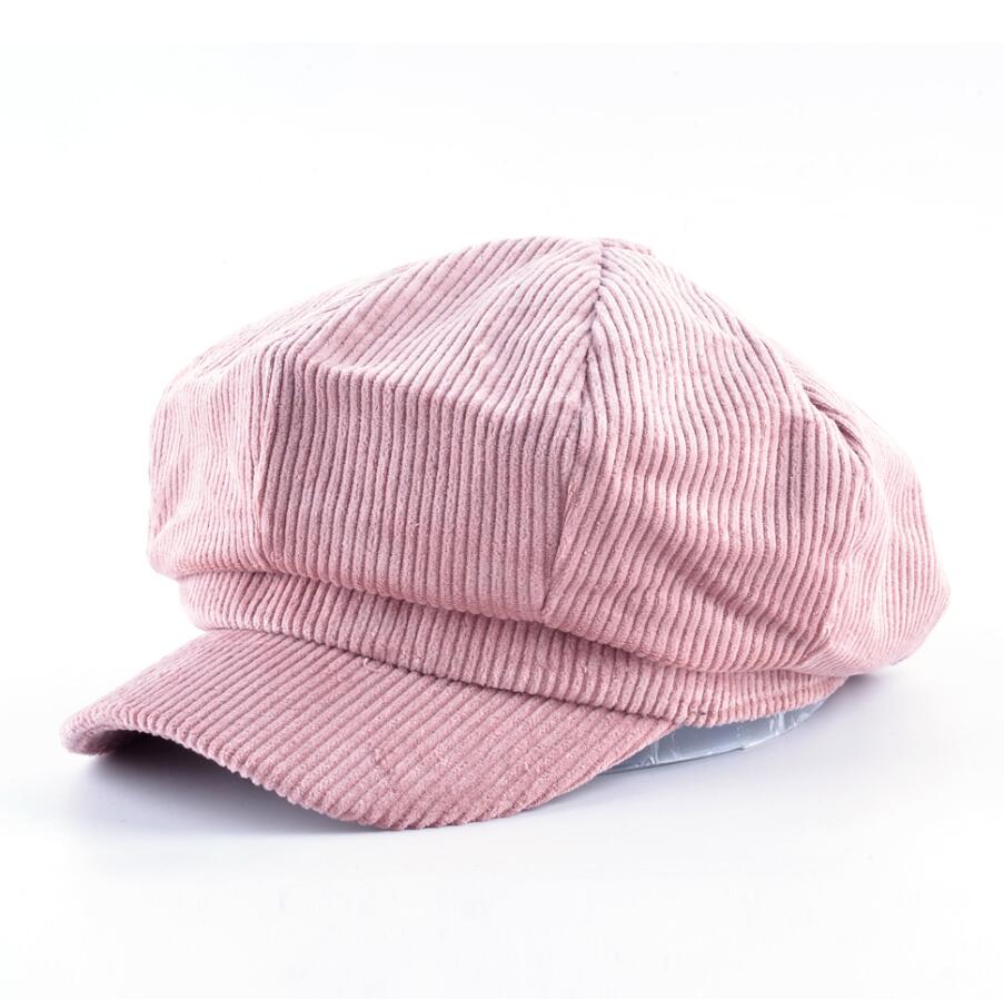 Men's Polyester Adjustable Strap Casual Wear Solid Octagonal Cap