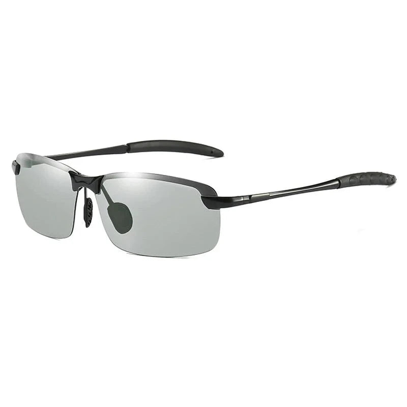 Men's Alloy Frame Polaroid Lens Rectangle Shaped UV400 Sunglasses