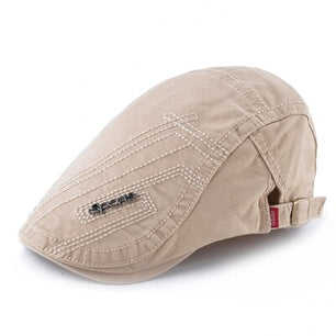 Men's Cotton Adjustable Strap Casual Wear Solid Pattern Cap