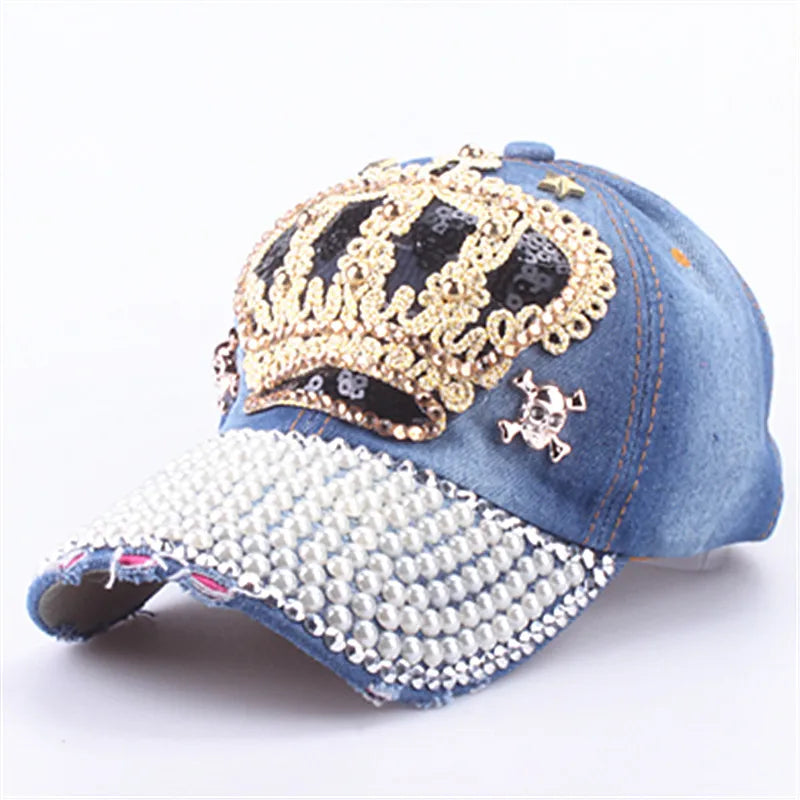 Women's Cotton Adjustable Strap Crown Casual Wear Baseball Hat