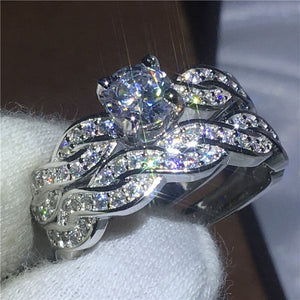 Women's Cubic Zirconia Classic Prong Setting Wedding Party Ring