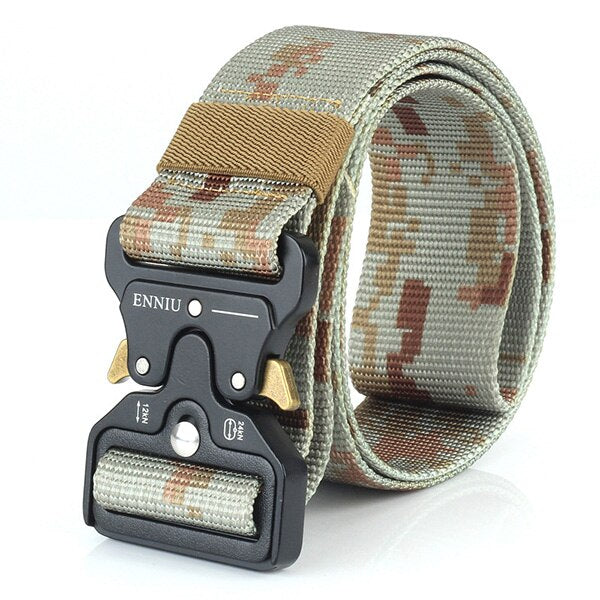 Men's Canvas Multifunctional Buckle Closure Camouflage Belts