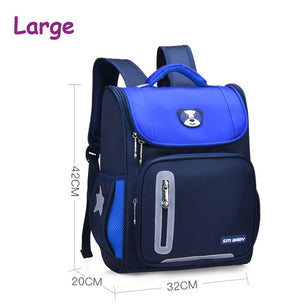 Kid's Nylon Zipper Closure Mixed Colors Trendy School Backpack