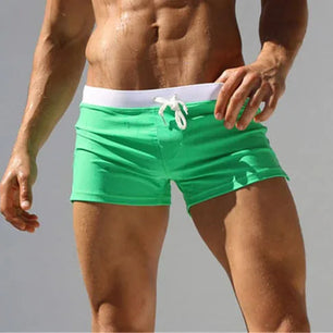 Men's Spandex Quick-Dry Swimwear Solid Pattern Beach Shorts