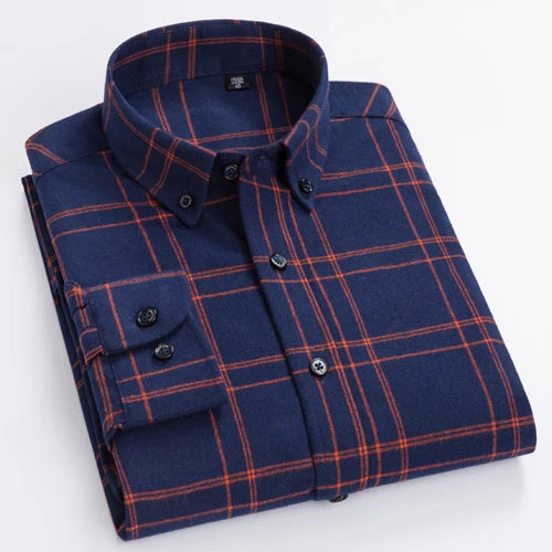 Men's Cotton Turn-Down Collar Full Sleeve Single Breasted Shirt