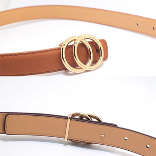 Women's PU Leather Buckle Closure Solid Pattern Trendy Belts 