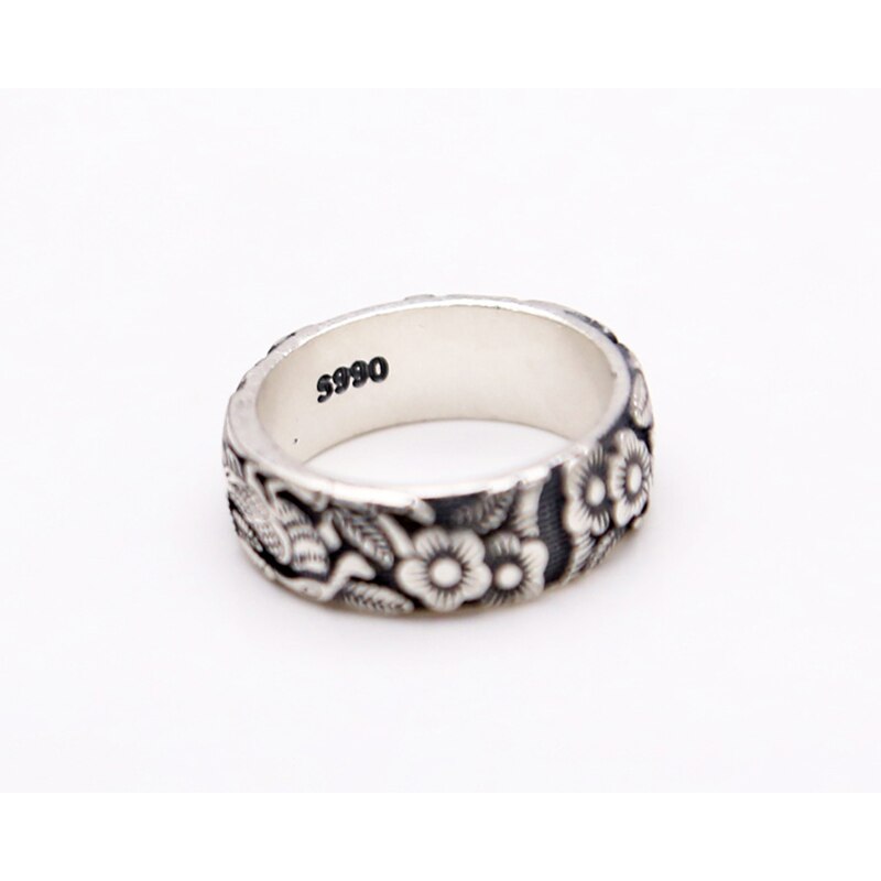 Women's 925 Sterling Silver Animal Pattern Wedding Party Ring