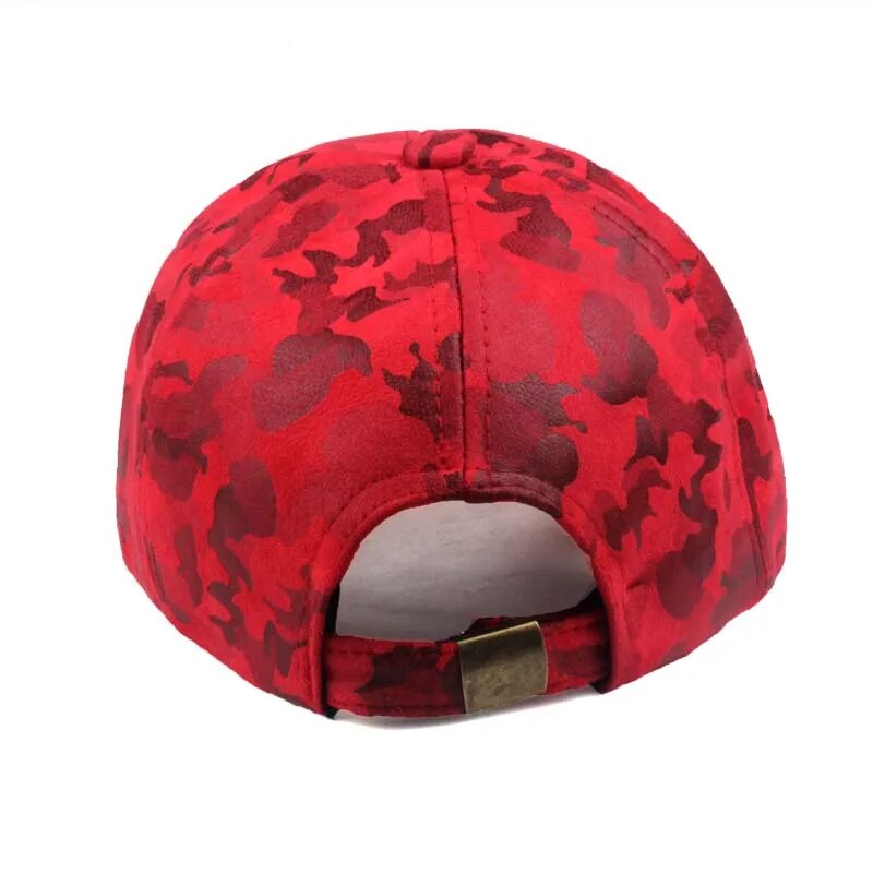 Women's Cotton Adjustable Strap Sun Protection Camouflage Cap