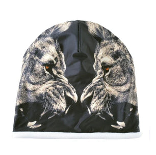 Women's Acrylic Animal Pattern Casual Wear Hip Hop Winter Cap