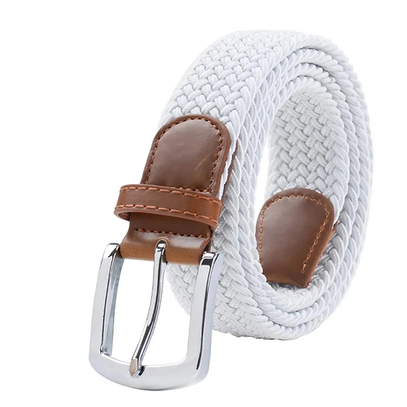 Men's Canvas Pin Buckle Closure Plain Pattern Military Belts