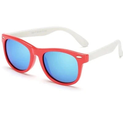 Kid's Acetate Frame Polycarbonate Lens Square Shaped Sunglasses