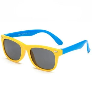 Kid's Acetate Frame Polycarbonate Lens Square Shaped Sunglasses