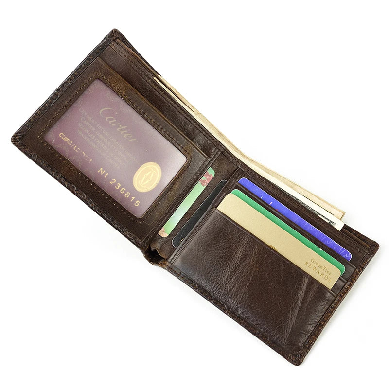 Men's Genuine Leather Alligator Pattern Card Holder Trendy Wallet