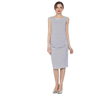 Women's Spandex Sleeveless Striped Pattern Casual Maternity Dress