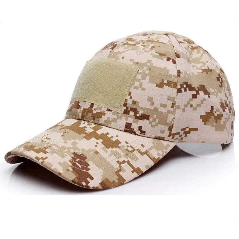 Men's Cotton Adjustable Strap Camouflage Pattern Military Caps