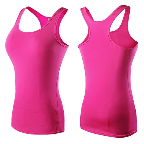 Women's Polyester O-Neck Sleeveless Breathable Fitness Workout Top