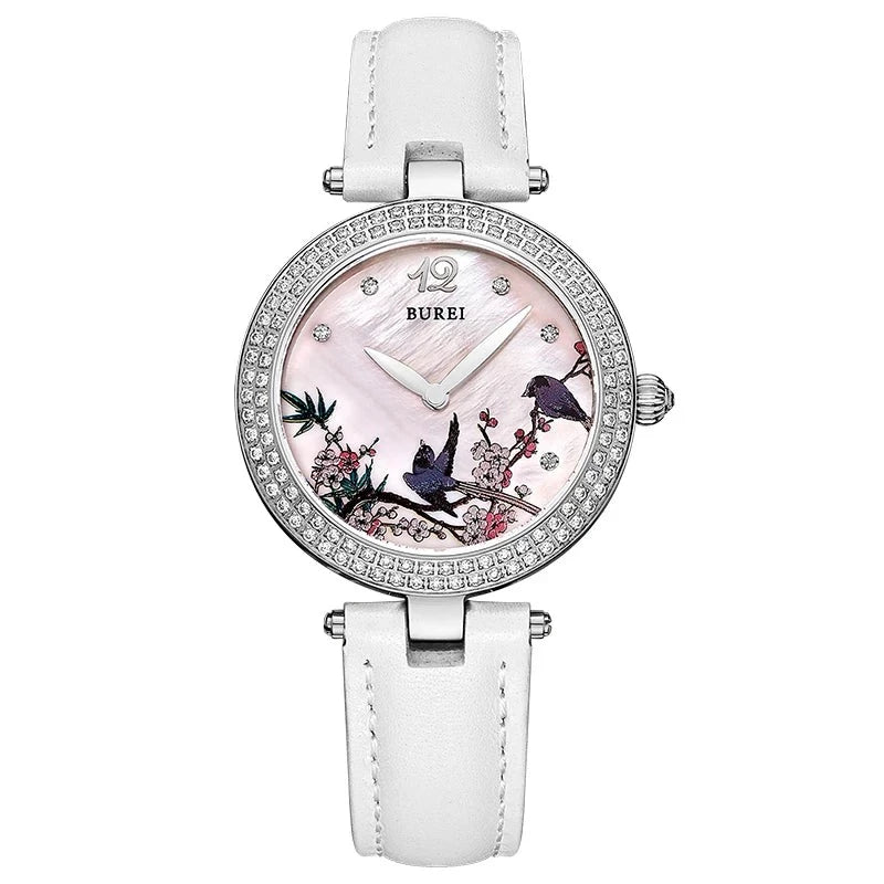 Women's Stainless Steel Round Shaped Waterproof Quartz Watch